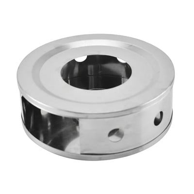 Tuščiaviduris nerūdijančio plieno šildytuvas, buitinis arbatos stovas, žvakių pagrindas, arbatinuko puodeliai, 18,5 cm x 5 cm