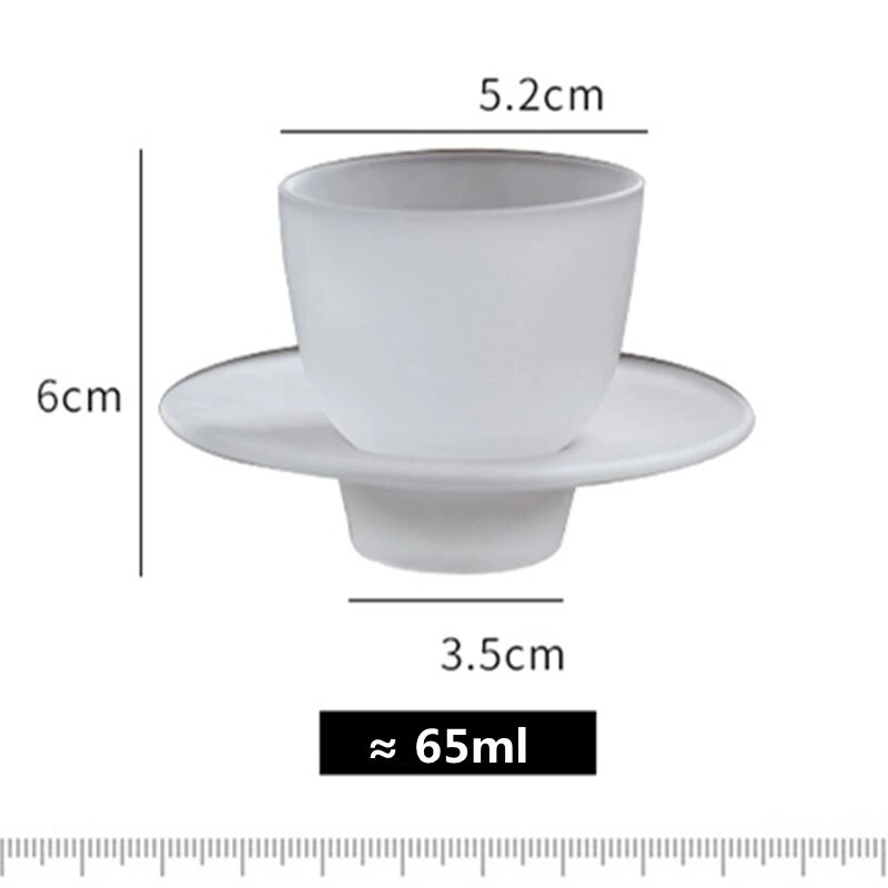 Mutne šalice za čaj od stakla Ručno izrađene od stakla otpornog na toplinu Čaj za kavu Čaša za piće Izolirano mat stakleno posuđe za piće Kuhinjski pribor za bar