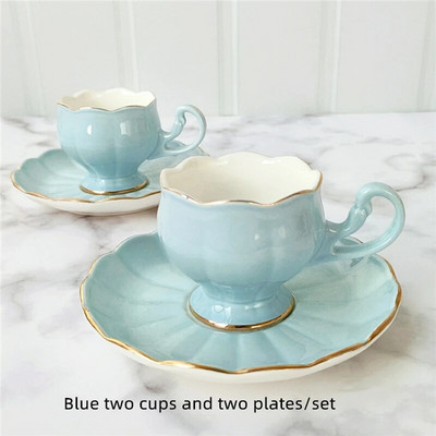 Keramički set šalica i tanjurića za kućnu upotrebu Djevojčice Poslijepodnevni čaj Šalica za kavu Poklon kutija šalica i tanjurić Mali set šalica i tanjurića Slatka šalica