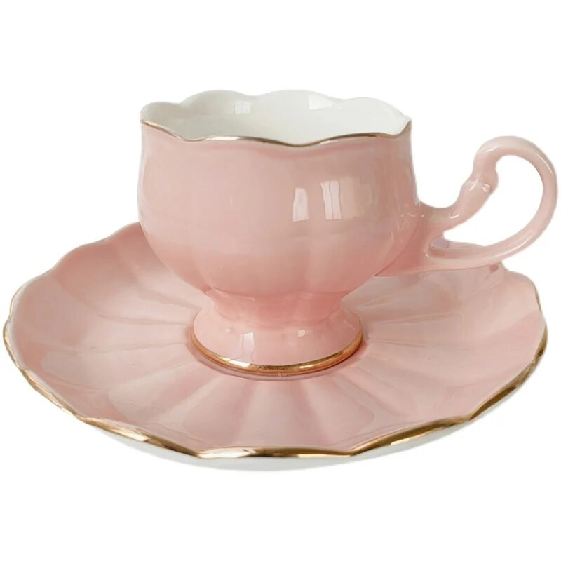 Keramički set šalica i tanjurića za kućnu upotrebu Djevojčice Poslijepodnevni čaj Šalica za kavu Poklon kutija šalica i tanjurić Mali set šalica i tanjurića Slatka šalica