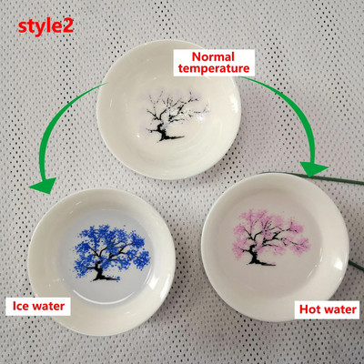 Japanska magija Sakura šalica Zaslon s cvijetom koji mijenja boju na niskim temperaturama Sake šalica Keramička kung fu šalica za čaj Zdjela za čaj Sakura šalica