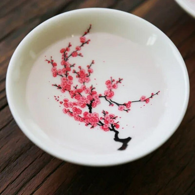 Japanska magija Sakura šalica Zaslon s cvijetom koji mijenja boju na niskim temperaturama Sake šalica Keramička kung fu šalica za čaj Zdjela za čaj Sakura šalica