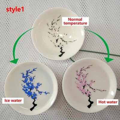 Japanska magija Sakura šalica Zaslon s cvijetom koji mijenja boju na niskim temperaturama Sake šalica Keramička kung fu šalica za čaj Zdjela za čaj Sakura šalica
