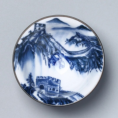 Plavo-bijela porculanska šalica za čaj Kineska kung fu zdjela za čaj za puer keramiku Atique Glaze Master Cup Dodaci za kuhinjski set za čaj