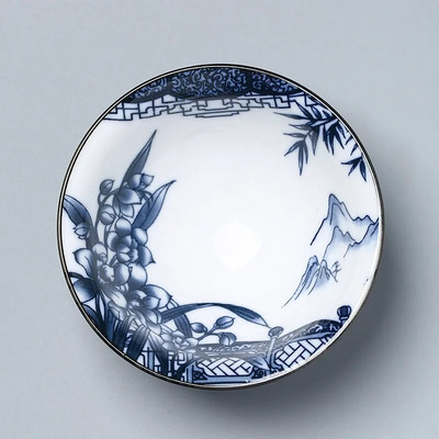 Plavo-bijela porculanska šalica za čaj Kineska kung fu zdjela za čaj za puer keramiku Atique Glaze Master Cup Dodaci za kuhinjski set za čaj