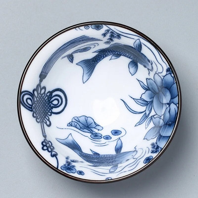 Plavo-bijela porculanska šalica za čaj Kineska kung fu zdjela za čaj za puer keramiku Atique Glaze Master Cup Dodaci za kuhinjski set za čaj