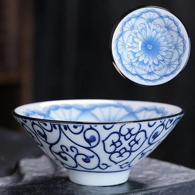 Plavo-bijela porculanska šalica za čaj Kineska kung fu zdjela za čaj za puer keramiku Atique Glaze Master Cup Dodaci za kuhinjski set za čaj