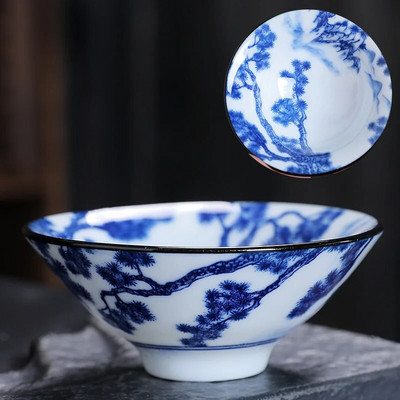 Plavo-bijela porculanska šalica za čaj Kineska kung fu zdjela za čaj za puer keramiku Atique Glaze Master Cup Dodaci za kuhinjski set za čaj