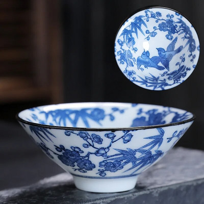 Plavo-bijela porculanska šalica za čaj Kineska kung fu zdjela za čaj za puer keramiku Atique Glaze Master Cup Dodaci za kuhinjski set za čaj