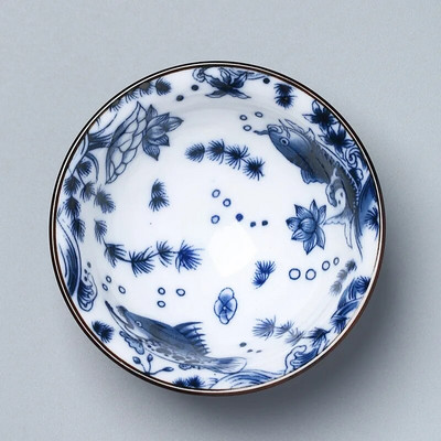 Plavo-bijela porculanska šalica za čaj Kineska kung fu zdjela za čaj za puer keramiku Atique Glaze Master Cup Dodaci za kuhinjski set za čaj