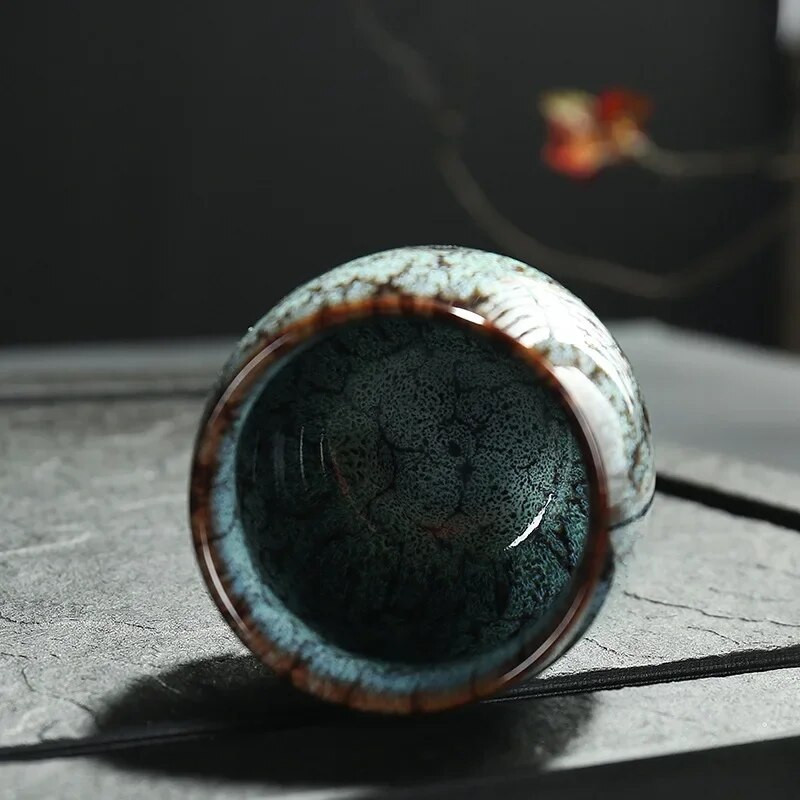 JIA GUI LUO Japoniško stiliaus arbatos puodelio krosnies keitimo keraminiai arbatos puodeliai Kelioniniai arbatos puodeliai Namų arbatos puodelis Creative 150 ml