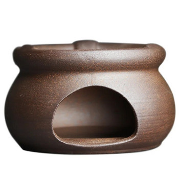 Скална мина глина материал малка свещ топла чайна печка ръчно изработена керамика ретро керамика кунг фу чаена церемония топла основа за чайник