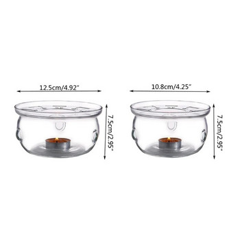 Glass Tea Warmer Wax Warmer Classical Candle Essential Oil Καυστήρας Άρωμα Θερμότερο Κατάλληλο για Διακόσμηση Κρεβατοκάμαρας σπιτιού