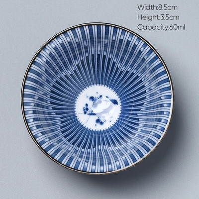 1 kom Retro plavo-bijela keramička kung fu šalica za čaj Porculanska popodnevna šalica za čaj Espresso šalice Keramička šalica za kavu u japanskom stilu