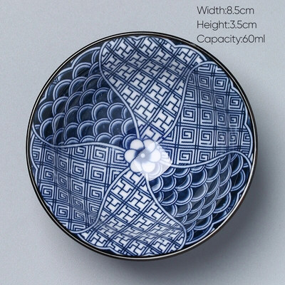 1 kom Retro plavo-bijela keramička kung fu šalica za čaj Porculanska popodnevna šalica za čaj Espresso šalice Keramička šalica za kavu u japanskom stilu