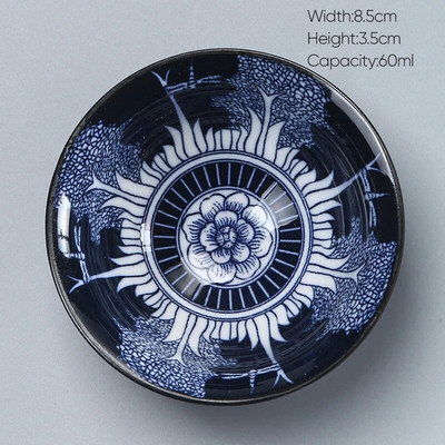 1 kom Retro plavo-bijela keramička kung fu šalica za čaj Porculanska popodnevna šalica za čaj Espresso šalice Keramička šalica za kavu u japanskom stilu