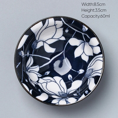 1 kom Retro plavo-bijela keramička kung fu šalica za čaj Porculanska popodnevna šalica za čaj Espresso šalice Keramička šalica za kavu u japanskom stilu