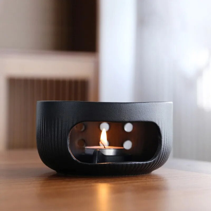 Keraminis arbatinuko šildytuvas, gražus, prašmatnus, naujas, žvakidė, arbatos šildytuvas, 1 rinkinys