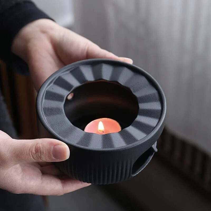 Keraminis arbatinuko šildytuvas, gražus, prašmatnus, naujas, žvakidė, arbatos šildytuvas, 1 rinkinys