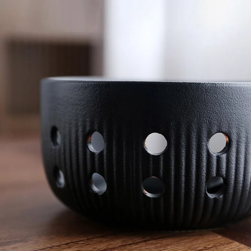 Keraminis arbatinuko šildytuvas, gražus, prašmatnus, naujas, žvakidė, arbatos šildytuvas, 1 rinkinys