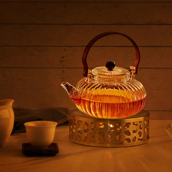 Нагревателна основа от неръждаема стомана По-топъл метален нагревател за чайник с поставка за чаени свещи Свещи