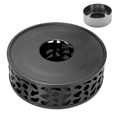 Grijaća osnova od nehrđajućeg čelika, topliji metalni grijač za čajnik s držačem za čajnu svijeću i svijećama