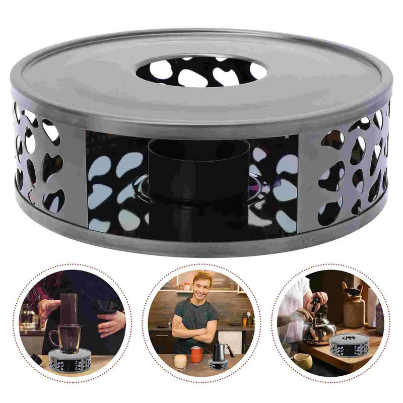 Grijaća osnova od nehrđajućeg čelika, topliji metalni grijač za čajnik s držačem za čajnu svijeću i svijećama