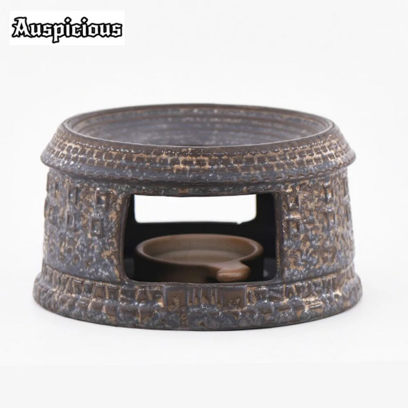 Creative Earth Building Keraminių žvakių kaitinimo krosnyje arbatinuko šildytuvo pagrindai puodams Stovas Arbatos virdulys viryklė arbatos paslaugos Ornamentas