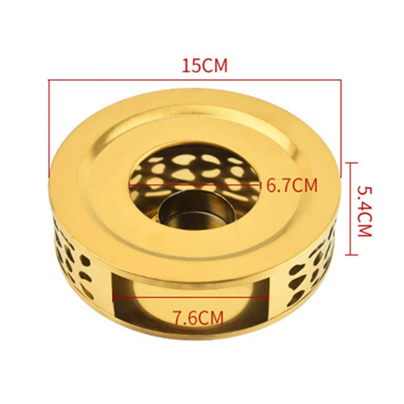 Pārnēsājams tējas sildītājs Izturīgs nerūsējošā tērauda sveču sildītājs tējas gaismas turētājs Kafijas sildītājs tējkannas sildīšanas pamatne