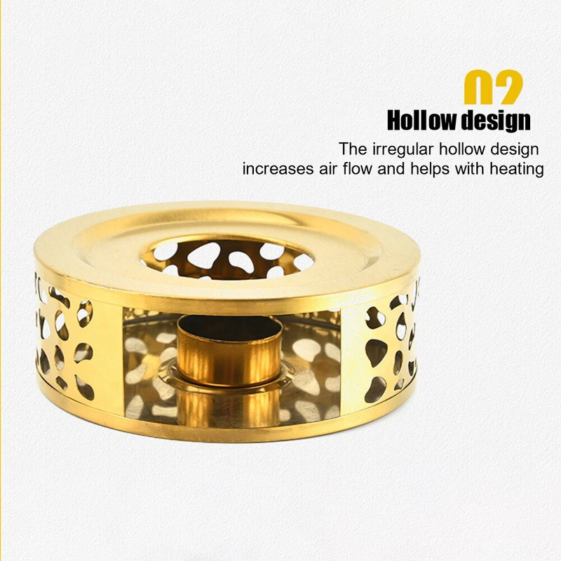 Pārnēsājams tējas sildītājs Izturīgs nerūsējošā tērauda sveču sildītājs tējas gaismas turētājs Kafijas sildītājs tējkannas sildīšanas pamatne