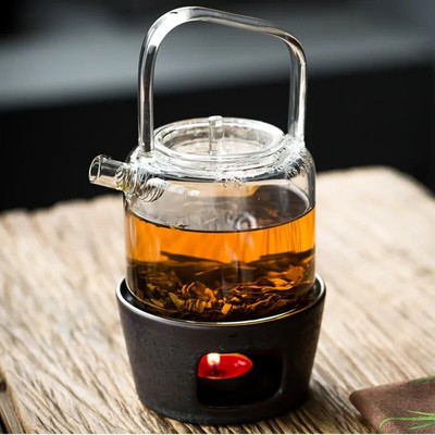 Компактна керамична топла основа за печка за чай може да побере разнообразие от устойчива на висока температура изолация на саксия Многофункционални аксесоари
