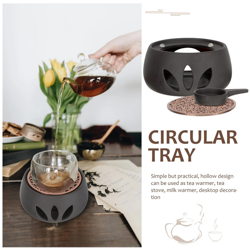 Šporet za grijanje čaja Višenamjenski stalak za čajnik Šalica za kavu Kućni keramički kuhalo Šolja Plamenik Šuplji set Električna postolja za svijeće
