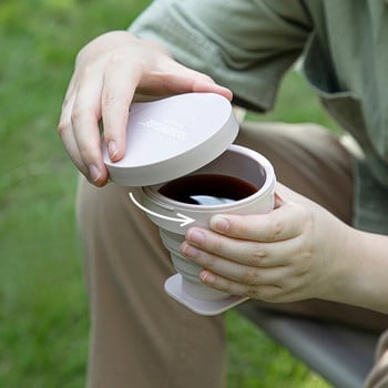 SHIMOYAMA 250ML Силиконова сгъваема чаша Къмпинг съдове за готвене за прибираща се сгъваема чаша Чаша за пиене на открито при пътуване с ключодържател
