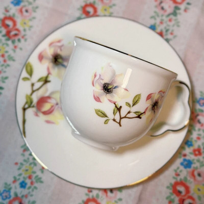 Four Seasons cvjetni set šalica i tanjurića za kavu, Bone China, set šalica za čaj, set crnog čaja, pribor za kavu, pribor za čaj, Sva godišnja doba
