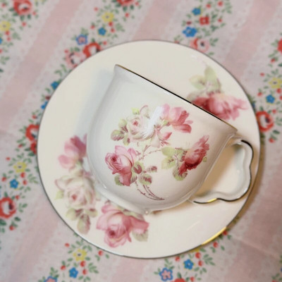 Four Seasons cvjetni set šalica i tanjurića za kavu, Bone China, set šalica za čaj, set crnog čaja, pribor za kavu, pribor za čaj, Sva godišnja doba