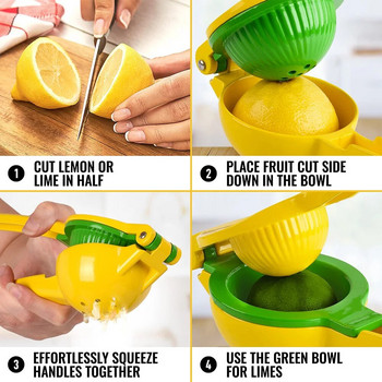 Εγχειρίδιο Fresh Presser Fruit Extractor Orange Citrus Lime Lemon Squeezer Hand Press Metal Portable 01