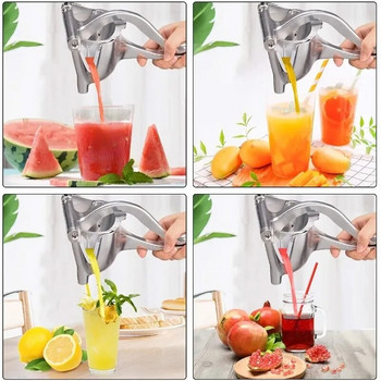 2024 Εγχειρίδιο Juice Squeezer Κράμα αλουμινίου Χεριού Αποχυμωτής Πίεσης Ρόδι πορτοκάλι λεμόνι Ζαχαροκάλαμο Juice Bar Κουζίνα Φρούτα Εργαλείο