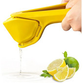 Max Juice Extraction Lemon Lime Squeezer EasytoUse Flat Lemon Squeezer s polugom za cijeđenje s ugrađenim cjedilom Žuta