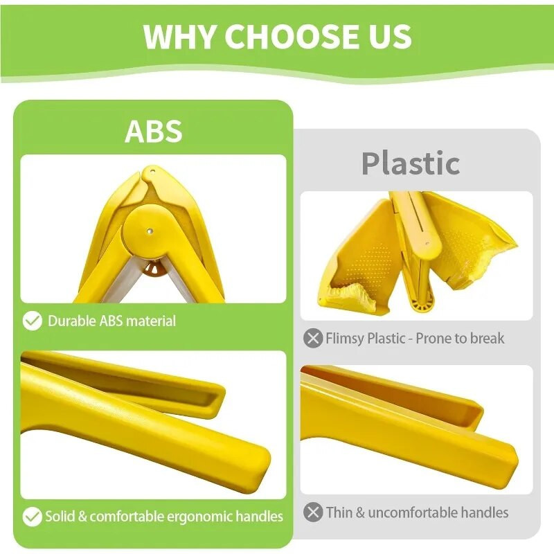 Max Juice Extraction Lemon Lime Squeezer EasytoUse Flat Lemon Squeezer s polugom za cijeđenje s ugrađenim cjedilom Žuta