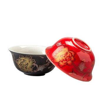 Υψηλής ποιότητας κινέζικο παραδοσιακό φλιτζάνι τσαγιού Golden Dragon 1 τμχ, Κόκκινο κεραμικό φλιτζάνι τσαγιού Puer σετ φλιτζανιών, κεραμικός κλίβανος Κορυφαίας ποιότητας πορσελάνη