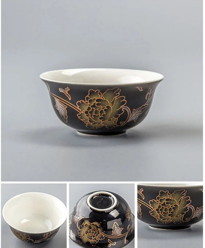 Visokokvalitetna kineska tradicionalna šalica za čaj Zlatni zmaj 1 kom, set puer šalica od crvene keramičke šalice za čaj, keramička peć vrhunskog porculana