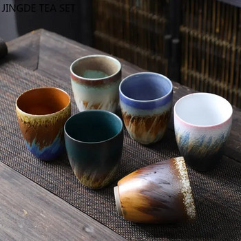 Керамична чаша за чай в японски стил Ретро Master Cup Преносими лични единични чаши Традиционен сервиз за чай Аксесоари Инфузер за чай