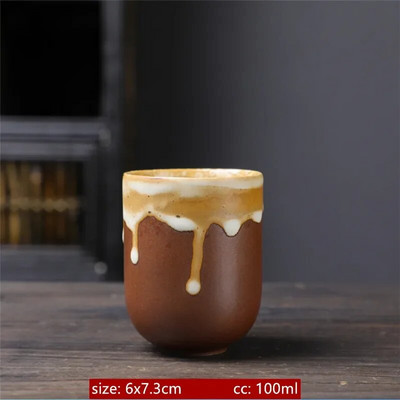 Керамична чаша за чай в японски стил Ретро Master Cup Преносими лични единични чаши Традиционен сервиз за чай Аксесоари Инфузер за чай