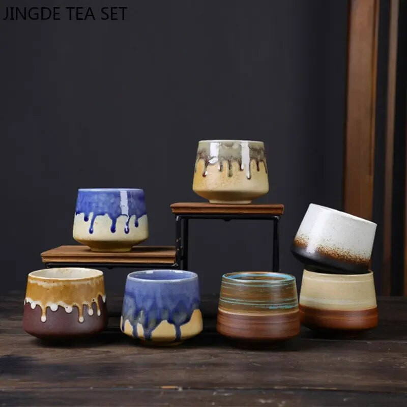 Керамична чаша за чай в японски стил Ретро Master Cup Преносими лични единични чаши Традиционен сервиз за чай Аксесоари Инфузер за чай