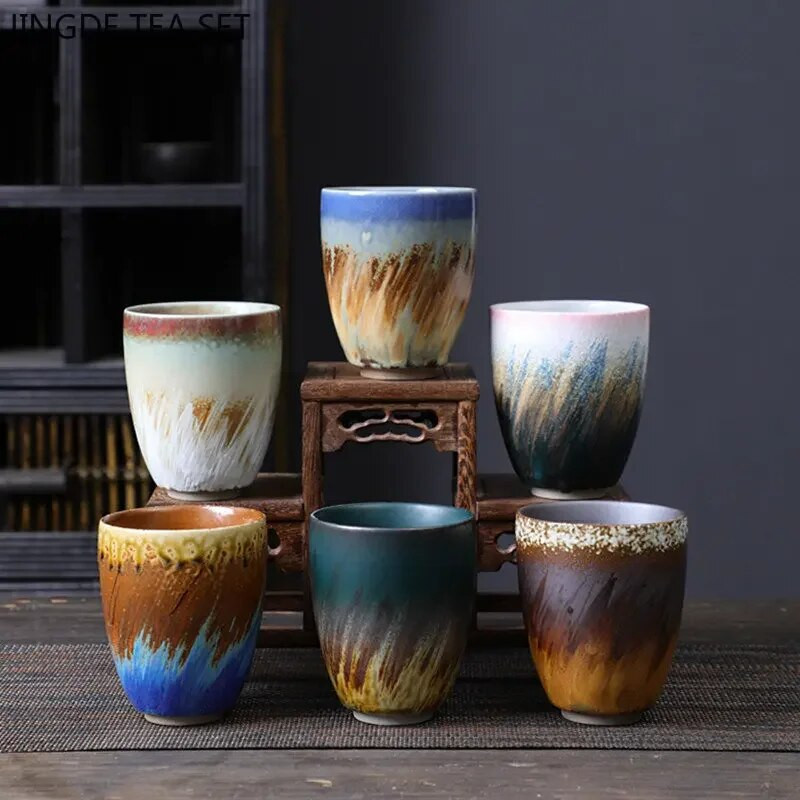 Керамична чаша за чай в японски стил Ретро Master Cup Преносими лични единични чаши Традиционен сервиз за чай Аксесоари Инфузер за чай