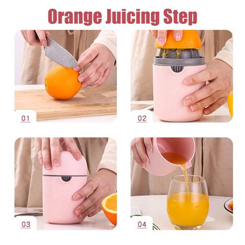 Мини сокоизстисквачка за плодове Orange Citrus Ръчна изстисквачка за плодове Машинен инструмент Преносима сокоизстисквачка за лимон Ръчна ротационна сокоизстисквачка