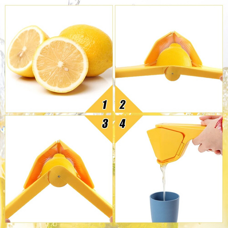 Lemon Fluicer Easy Squeeze Ručni sokovnik za limun Sokovnik za citruse koji se sklapa ravno za pohranu koja štedi prostor Cjedilnik za limun
