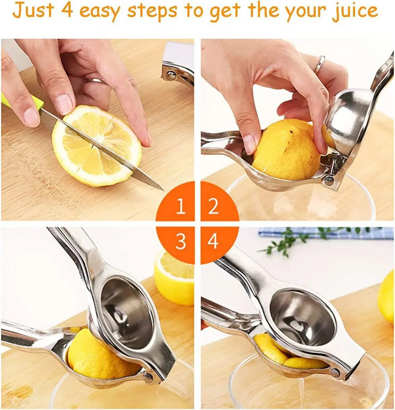 Preša za limun, ručni sokovnik od nehrđajućeg čelika za kuhinjske alate, limeta, agrumi, ručni cijedilac, sokovnik za voće, naranča, cijediljka za kriške limuna