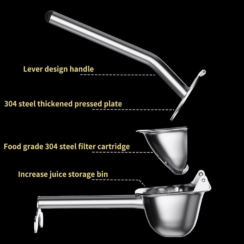 Ručni sokovnik za citruse od nehrđajućeg čelika Ručni cijedilac za naranče Sokovnik za limun i voće Preša Stroj Kuhinjski bar Voćni alati Pribor