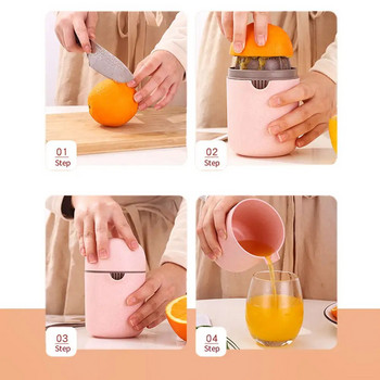Ръчна сокоизстисквачка против хлъзгане Ръчна сокоизстисквачка Портокал Преса за въртене на капака за Лимон Лайм Грейпфрут Преносима машина с капацитет